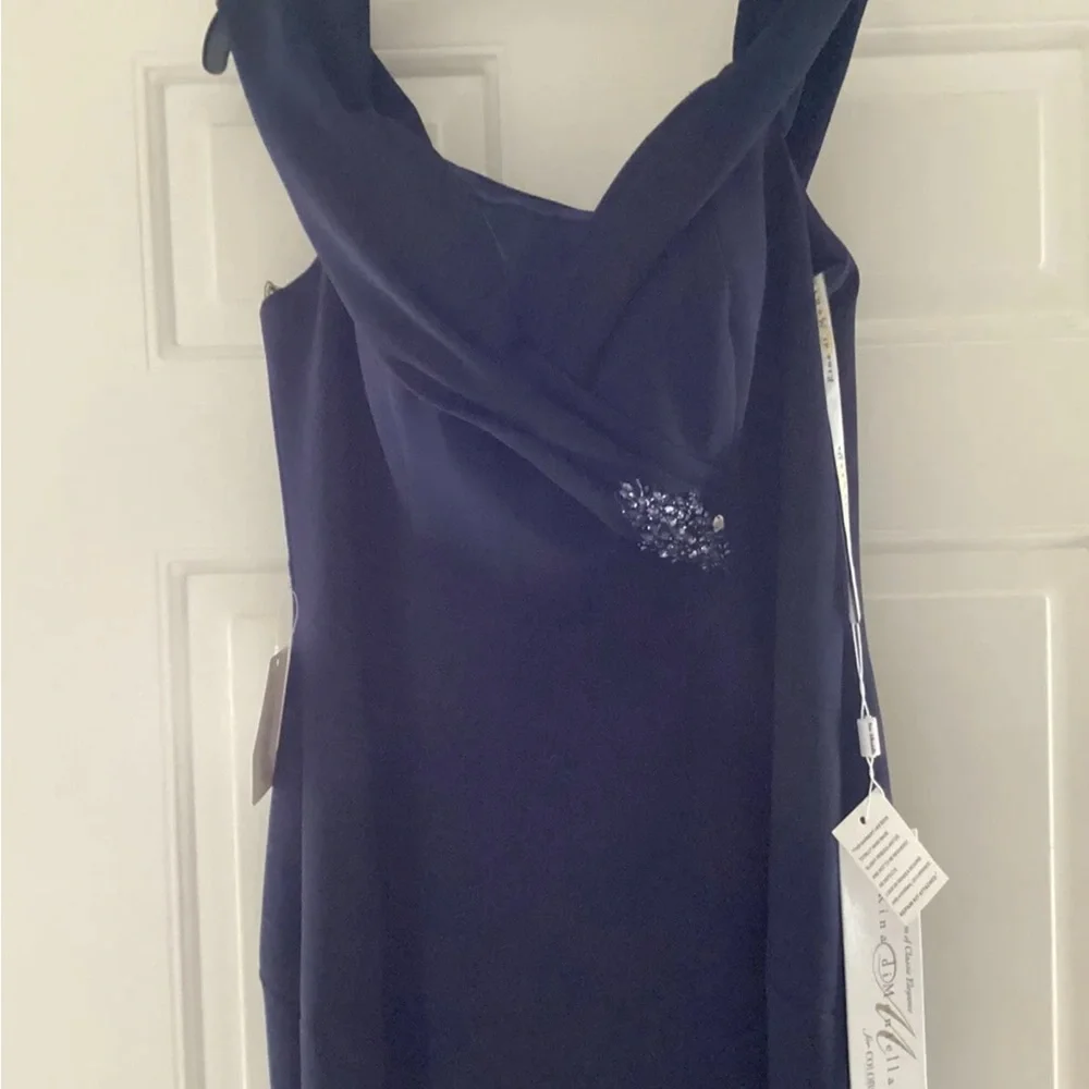 Rina di Montella-Montage, Formal Gown, Mother Of The Bride, NWT, Navy, Sz 14 - Picture 6 of 8